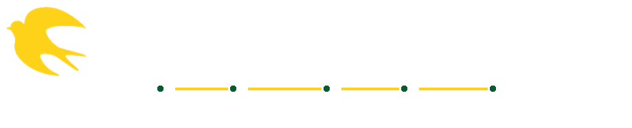Инверсный логотип со слоганом и маршрутной линией