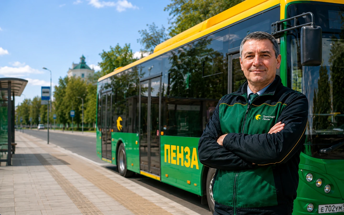 Первый экран HR-сайта Транспорт Пензы
